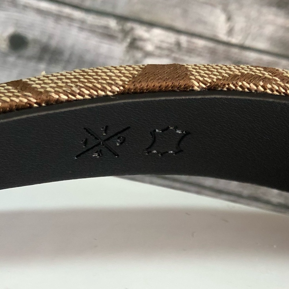 Coach Brown and Tan Signature Headband - Picture 3 of 6